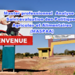 Master professionnel  Analyse et Suivi-évaluation des Politiques Agricoles et Alimentaires (MASPAA)